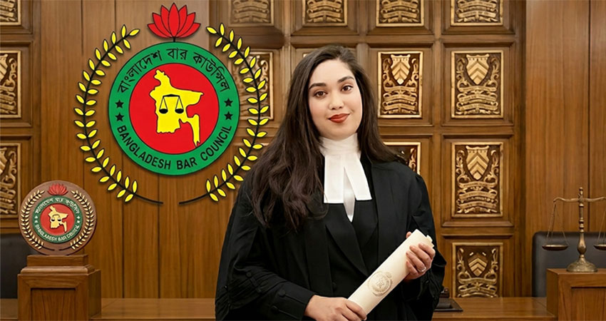 বার কাউন্সিলের প্রিলিমিনারি পরীক্ষায় উত্তীর্ণ জাইমা রহমান