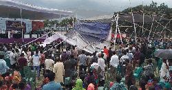 শ্রীমঙ্গলে প্রধানমন্ত্রীর অনুষ্ঠানে অব্যবস্থাপনার অভিযোগ, ভেঙে পড়ল প্যান্ডেল