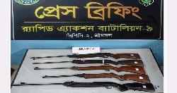 শ্রীমঙ্গলে ৫টি এয়ারগান উদ্ধার