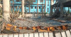 ইসলামপুরে নির্মাণাধীন থানা ভবনের ছাদ ধসে আহত ১৩