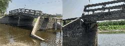 জলঢাকায় হেলে পড়া সেতুটি ৮ বছরেও মেরামত হয়নি