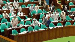 সংসদে আবারও বিরোধী দলের ওয়াকআউট