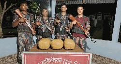 হবিগঞ্জে বিজিবির পৃথক অভিযানে মদ ও গাঁজা উদ্ধার