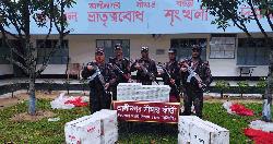 মৌলভীবাজারে বিপুল পরিমাণ ভারতীয় অবৈধ সিগারেট জব্দ