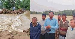 কুলাউড়ায় বাঁধ ভেঙে ১৫ গ্রাম প্লাবিত, ব্যাপক ক্ষয়ক্ষতি