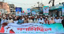 গণভোটের রায় বাস্তবায়নের দাবিতে ১১ দলের গণমিছিল
