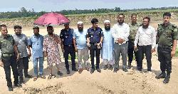 চুনারুঘাটে অবৈধ বালু উত্তোলনের বিরুদ্ধে অভিযান