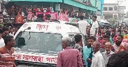 রাজশাহীতে শিশু হত্যার প্রতিবাদে মরদেহবাহী অ্যাম্বুলেন্স আটকে বিক্ষোভ