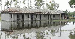 যেন পানিতে ভাসছে দুটি বিদ্যালয়