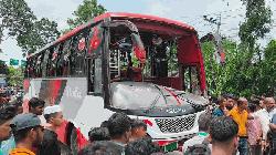 মোটরসাইকেলকে বাসের চাপা, নিহত ৫