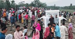 পাথরঘাটার নীলিমা পয়েন্টে পর্যটকদের ভিড়