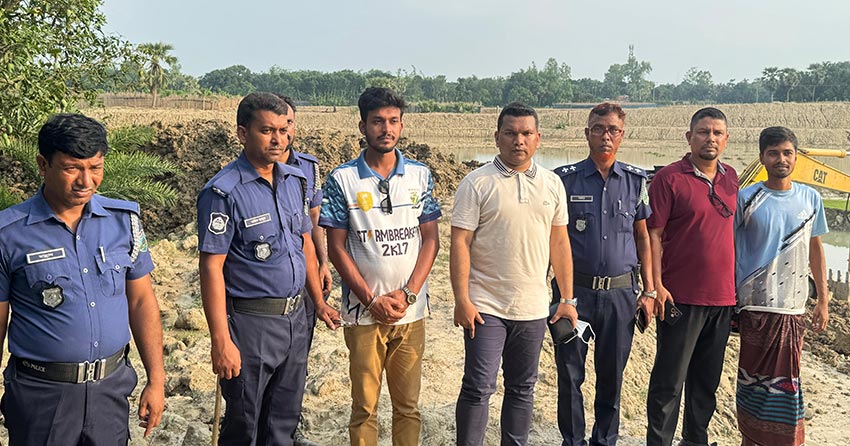 বাগমারায় ফসলি জমি নষ্ট করে পুকুর খনন, একজনকে কারাদণ্ড