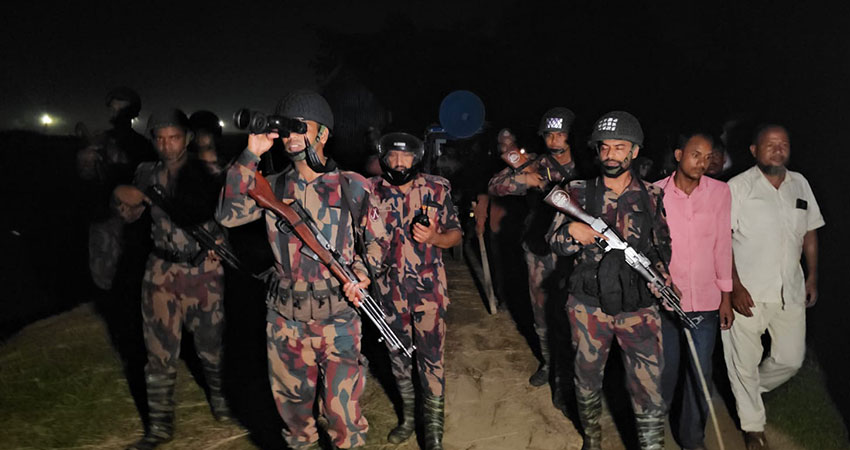 অনুপ্রবেশ ঠেকাতে বিশ্বম্ভরপুর সীমান্তে বিজিবি'র সর্বোচ্চ সর্তকতা
