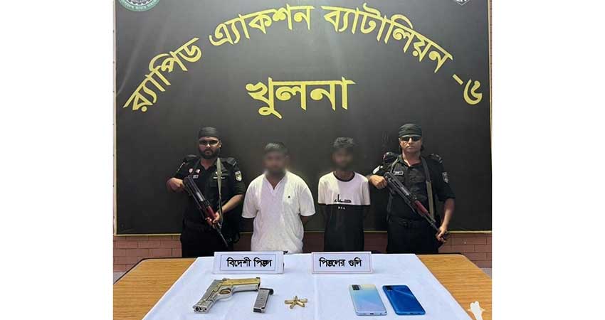 অস্ত্র-গুলিসহ বি-কোম্পানির ২ সহযোগী আটক