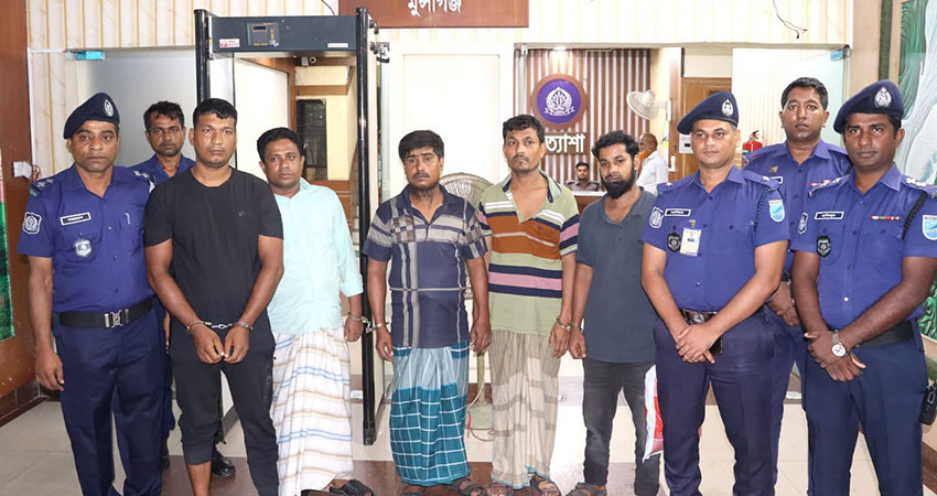 গজারিয়ায় কনস্ট্রাকশন সাইটে ডাকাতি: গ্রেফতার ১৯