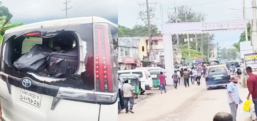সিলেটে দুবার এনসিপির শীর্ষ নেতাদের গাড়িবহরে হামলা