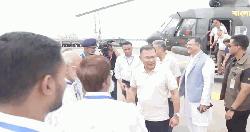 মহেশখালীর মাতারবাড়িতে পৌঁছেছেন প্রধানমন্ত্রী