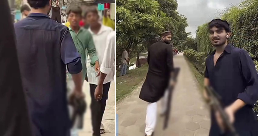নারায়ণগঞ্জে পার্কে বন্দুক হাতে দুই যুবকের ভিডিও ভাইরাল, তদন্তে পুলিশ