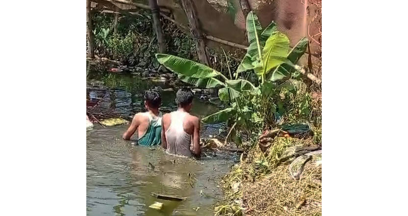 ফেনীতে দুই মাদকসেবীকে আটক করে পুকুর পরিষ্কার করালেন স্থানীয়রা