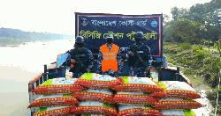 পটুয়াখালীতে ১ কোটি ৫৭ লাখ টাকার ভারতীয় জিরাসহ কার্গো বোট জব্দ